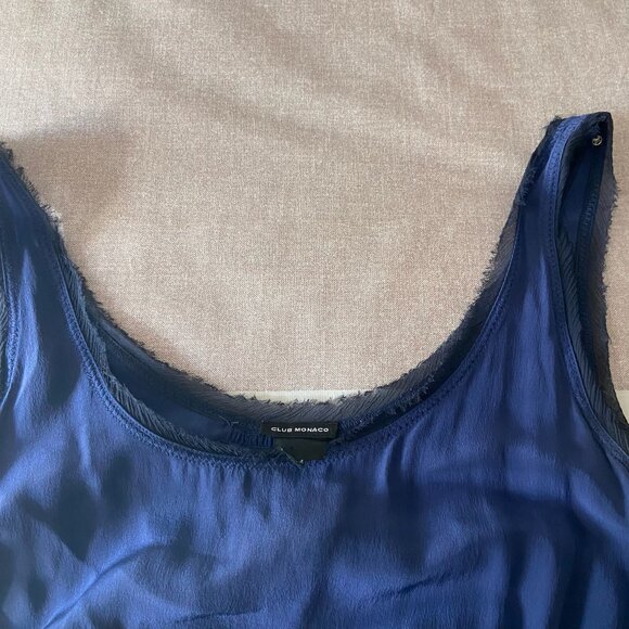EUC Club Monaco Navy Blue Sleeveless Dress Effortlessly Chic Sz 4 - Picture 6 of 7